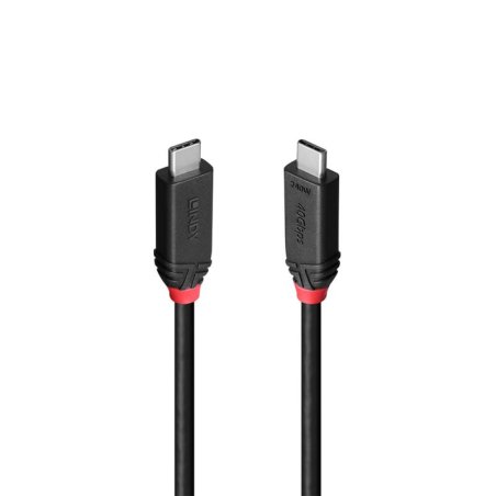 Lindy Câble USB4 Type C de 1m, 40Gbit/s, 240W PD, ligne noire
