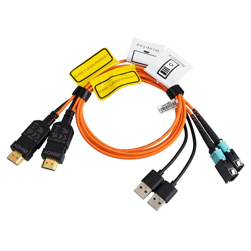 Lindy Extender MPO Fibre Optique HDMI 8K60, 100m