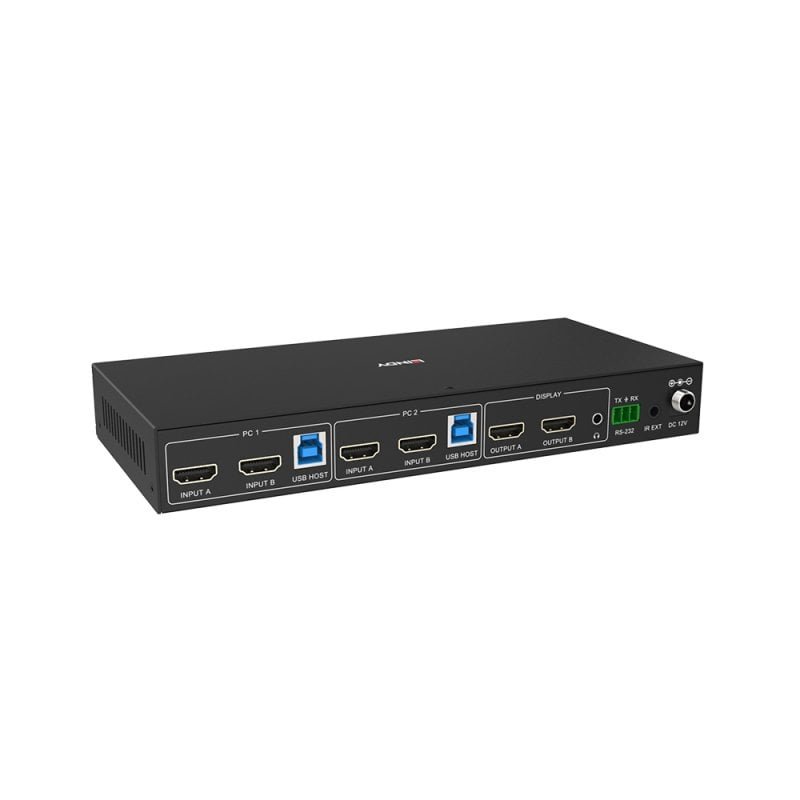 Lindy Switch KVM Dual Head HDMI 4K60, USB 3.0, 2 Ports