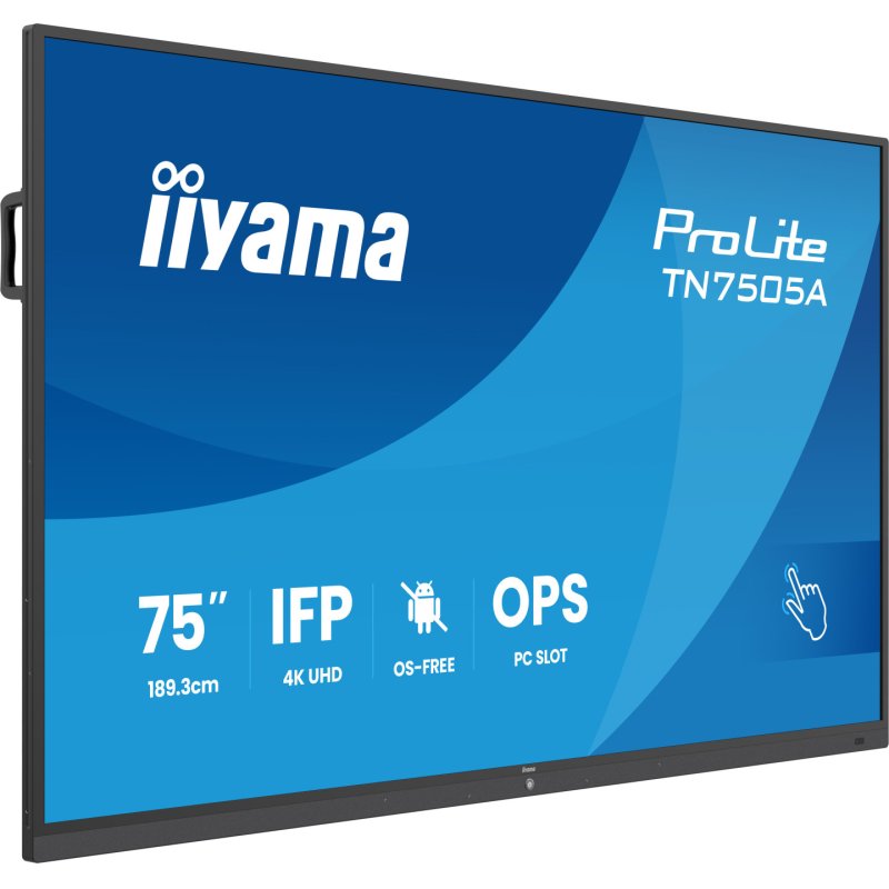 iiyama TN7505A-B1AG Signage Display 189.3 cm (74.5") 500 cd/m² 4K Ultra HD Touchscreen