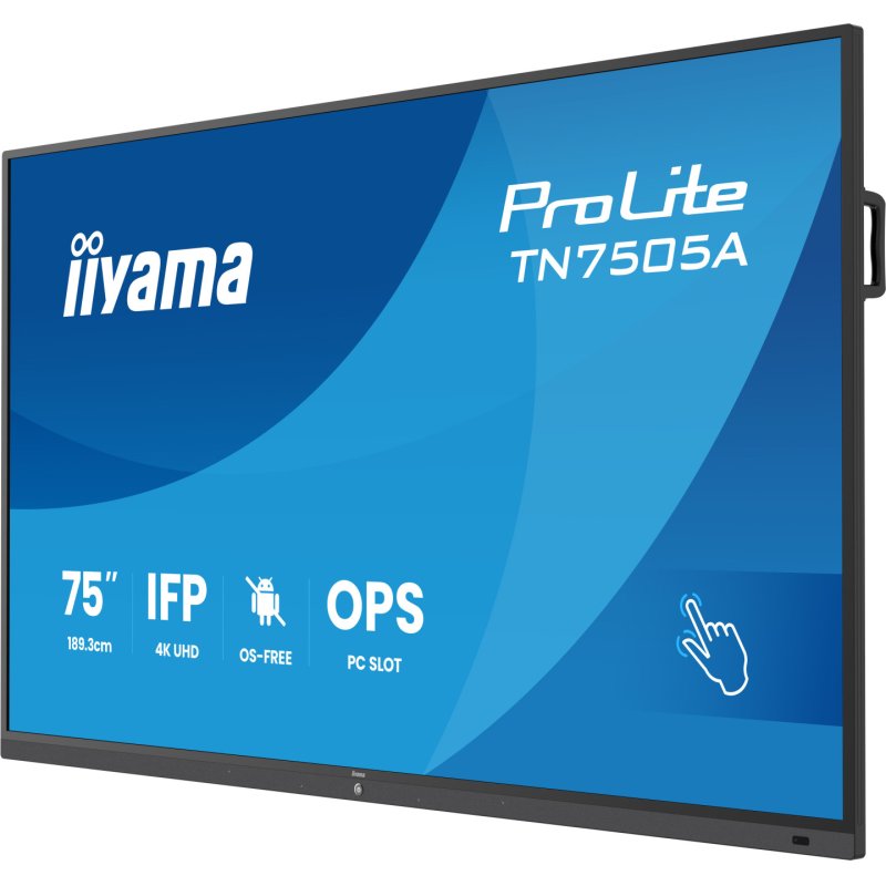 iiyama TN7505A-B1AG Signage Display 189.3 cm (74.5") 500 cd/m² 4K Ultra HD Touchscreen