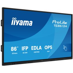 iiyama TE8613A-B2AG Écran d'affichage dynamique En forme de kiosk 2,17 m (85.6") Wifi 500 cd/m² 4K Ultra HD Écran