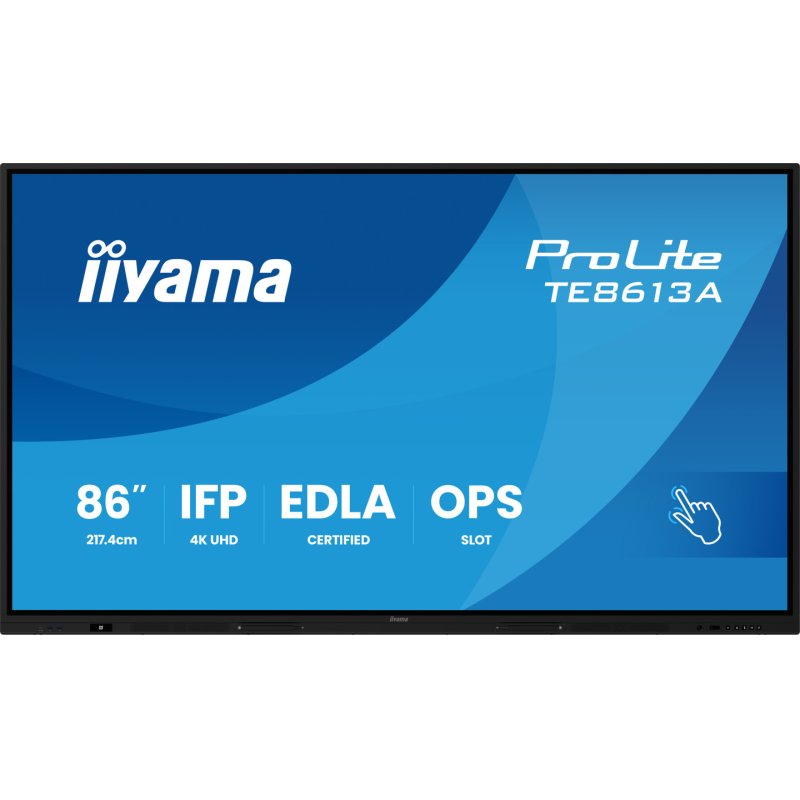 iiyama TE8613A-B2AG Écran d'affichage dynamique En forme de kiosk 2,17 m (85.6") Wifi 500 cd/m² 4K Ultra HD Écran