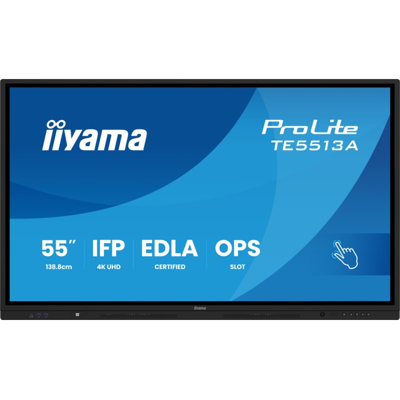 iiyama TE5513A-B2AG Écran d'affichage dynamique 138,7 cm (54.6") Wifi 4K Ultra HD Écran tactile Intégré dans le