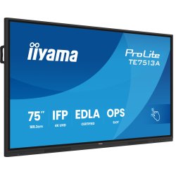 iiyama TE7513A-B2AG Signage Display 190.5 cm (75") Wi-Fi 500 cd/m² 4K Ultra HD Touchscreen Built-in processor Android