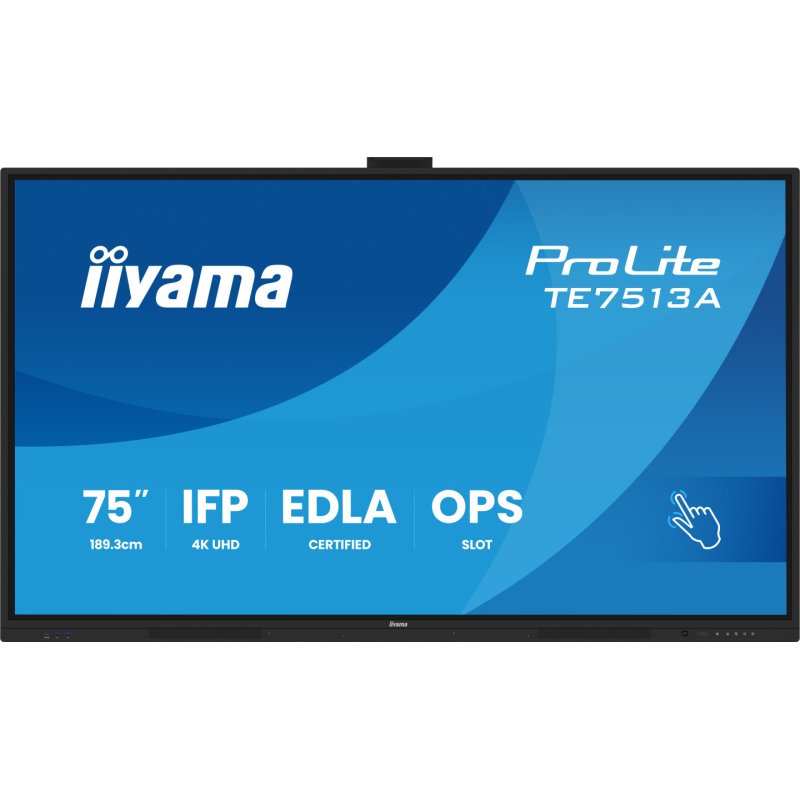 iiyama TE7513A-B2AG Signage Display 190.5 cm (75") Wi-Fi 500 cd/m² 4K Ultra HD Touchscreen Built-in processor Android