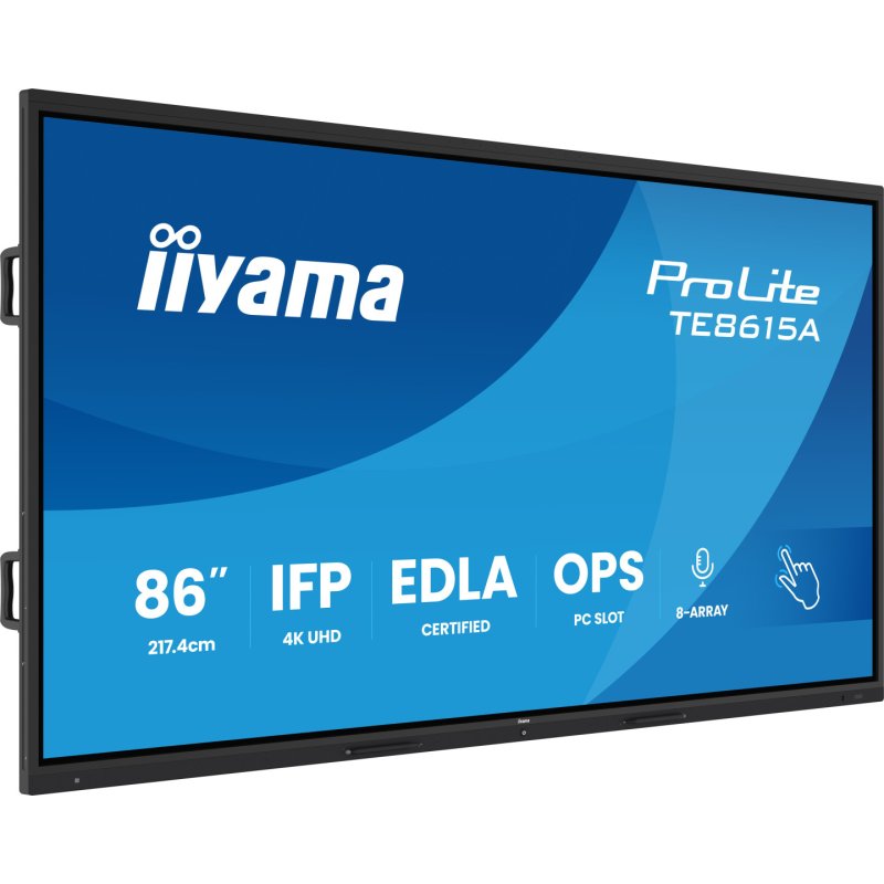 iiyama TE8615A-B2AG Écran d'affichage dynamique En forme de kiosk 2,17 m (85.6") Wifi 550 cd/m² 4K Ultra HD Écran