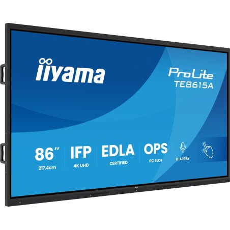 iiyama TE8615A-B2AG Écran d'affichage dynamique En forme de kiosk 2,17 m (85.6") Wifi 550 cd/m² 4K Ultra HD Écran