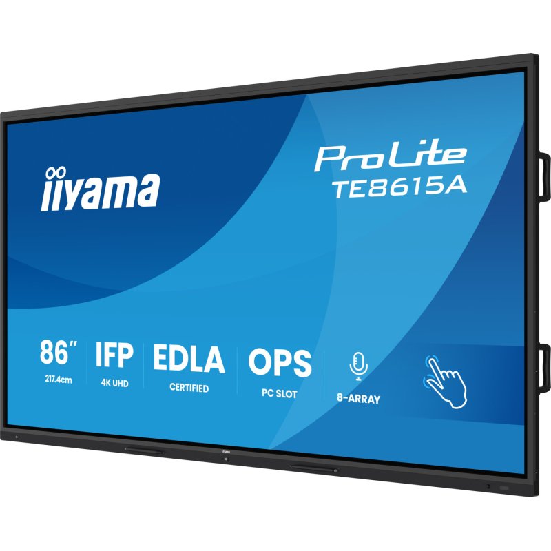 iiyama TE8615A-B2AG Écran d'affichage dynamique En forme de kiosk 2,17 m (85.6") Wifi 550 cd/m² 4K Ultra HD Écran