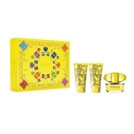 Gianni Versace Yellow Diamond Eau De Toilette (EDT) 50ml with Shower Gel and Body Lotion - Pack of 3