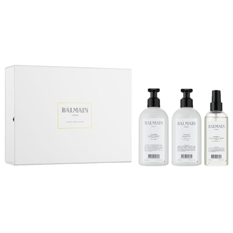 Set Balmain Professionnel Volume Sampon 300 ml Balsam 300 ml Spray Leave-In 200 ml Perie scalp