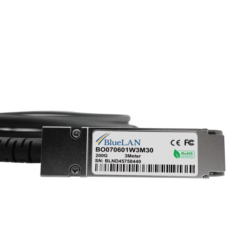 BlueOptics R6F27-63001-BL câble InfiniBand et à fibres optiques 3 m QSFP56 4xSFP56 Noir