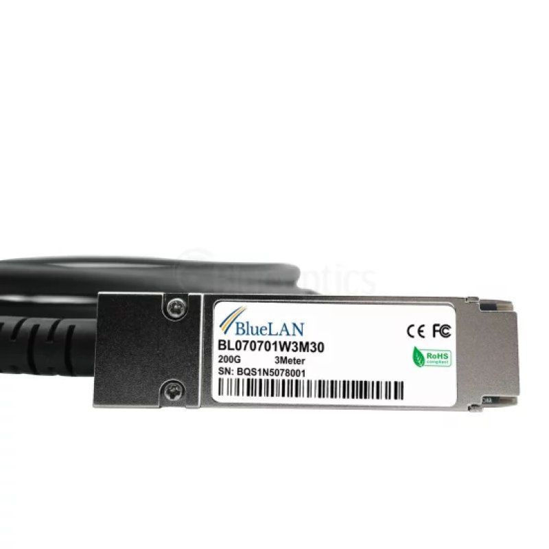 BlueOptics P08222-001-BL câble InfiniBand et à fibres optiques 2 m QSFP56 DAC Noir