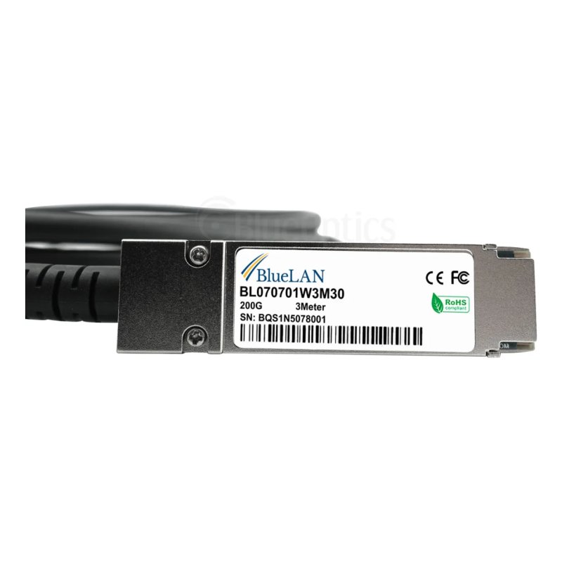 BlueOptics CBL-NTWK-0956-QSFP56-3-BL InfiniBand/fibre optic cable 3 m DAC Black