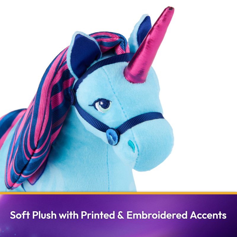 Unicorn Academy, Peluche River officielle, licorne en peluche, jouets licorne pour filles à partir d'un an, bleu, 18 cm