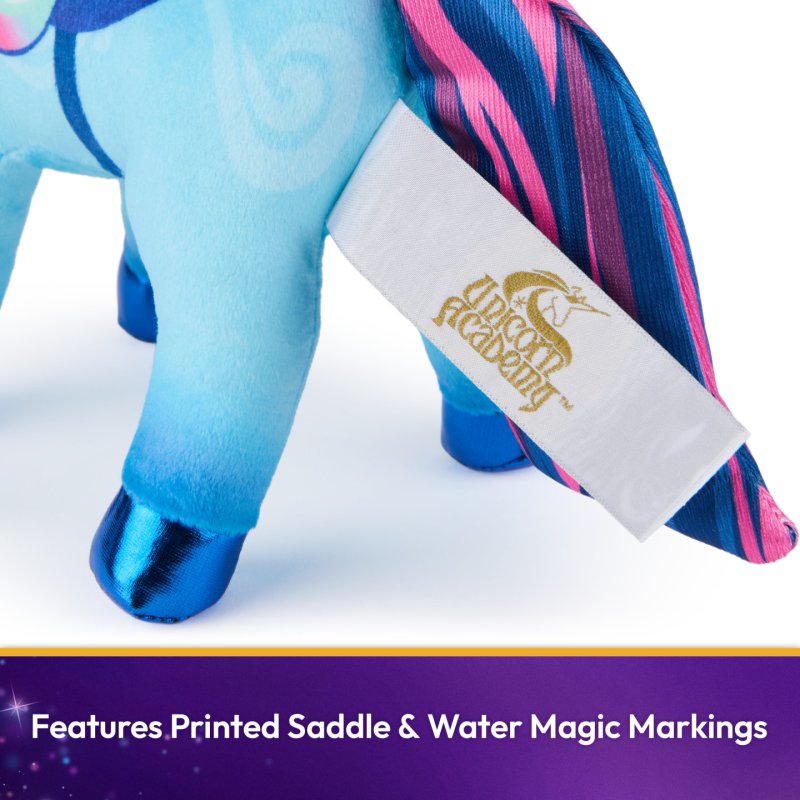 Unicorn Academy, Peluche River officielle, licorne en peluche, jouets licorne pour filles à partir d'un an, bleu, 18 cm