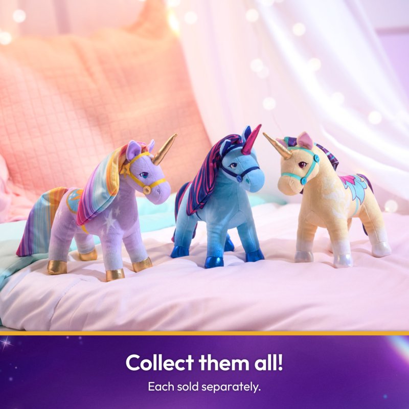 Unicorn Academy, Peluche River officielle, licorne en peluche, jouets licorne pour filles à partir d'un an, bleu, 18 cm