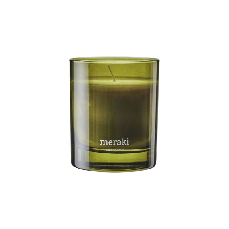 Meraki - Scented candle - Lavender rain - h: 9.5 cm, dia: 8 cm