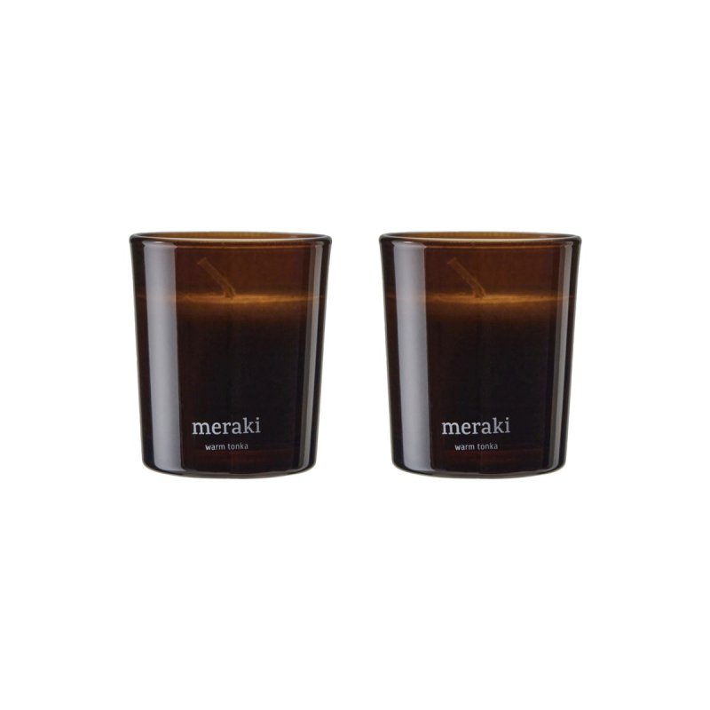 Meraki - Scented candle - Warm tonka - h: 7 cm, dia: 6 cm