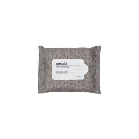 (Bundle) Meraki - Makeup remover wipes, Aloe vera - Warm grey/White - l: 15 cm, w: 9 cm, h: 3 cm