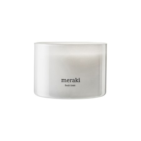 Meraki - Scented candle - Fresh linen - h: 7.5 cm, dia: 10 cm
