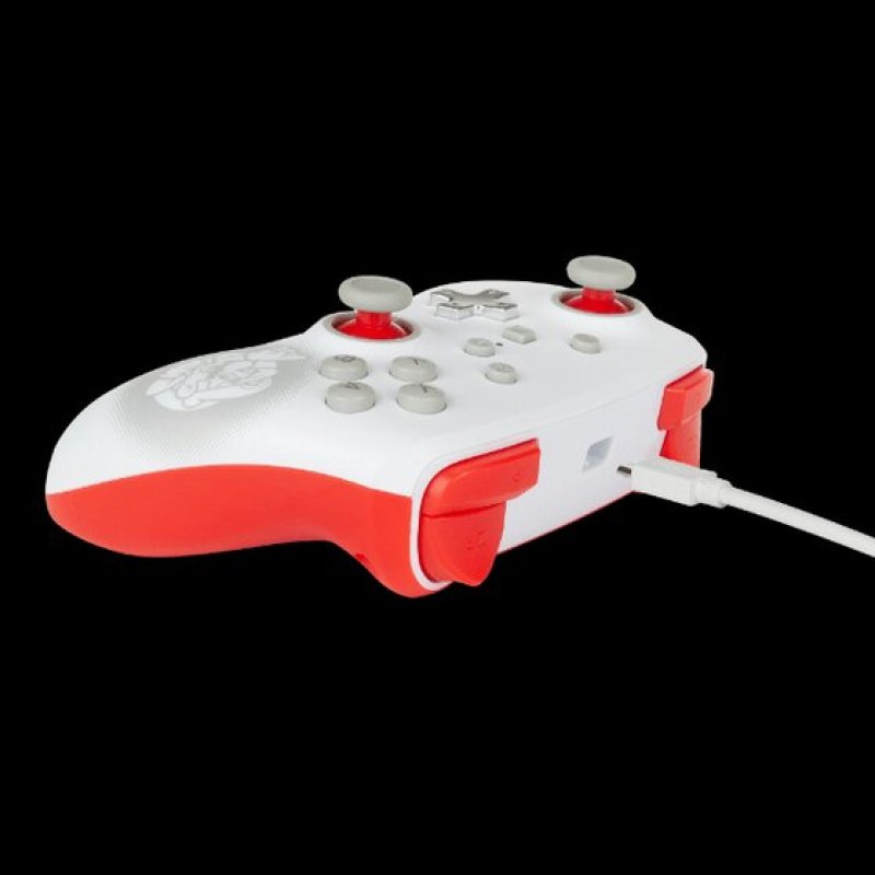 PowerA - Officially Licensed Nintendo - Enhanced Wired Controller - Mario White (EU) (Switch)