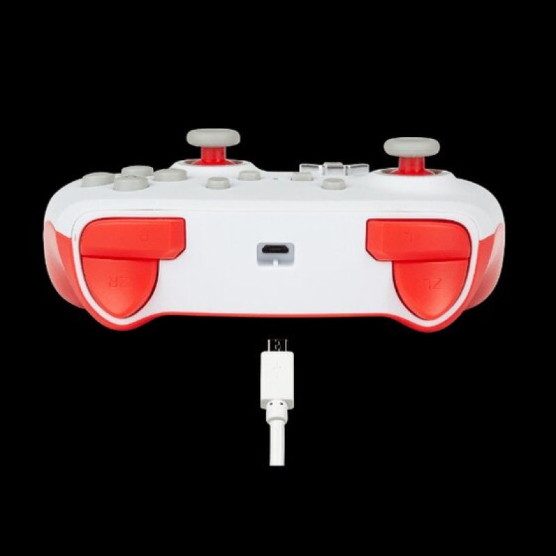 PowerA - Officially Licensed Nintendo - Enhanced Wired Controller - Mario White (EU) (Switch)