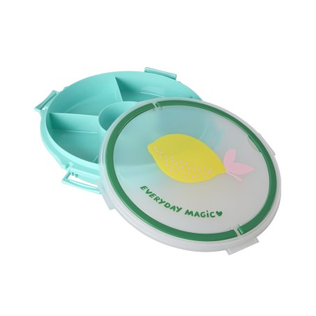 Rice - Serving Tray with Handle - Lemon Print - Mint