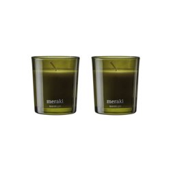 Meraki - Scented candle, Lavender rain - olive-green - h: 7 cm, dia: 6 cm