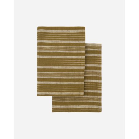 Meraki - Tea Towels - Dark Olive