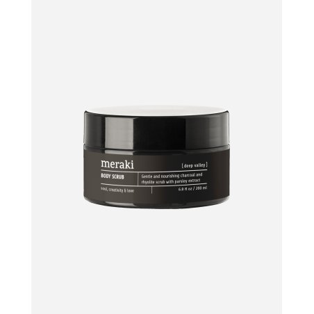Meraki - Charcoal bodyscrub - Grey - 200 ml