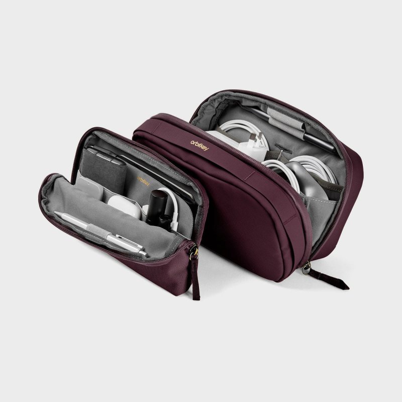 Orbitkey - 2-In-1 Tech Pouch - Plum