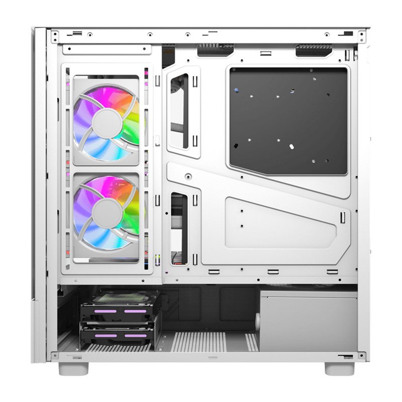 DarkFlash DS950V computer case with display (white) 6 fans