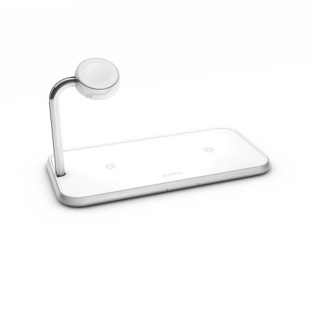 ZENS Dual Watch Aluminium Wireless Charger – White