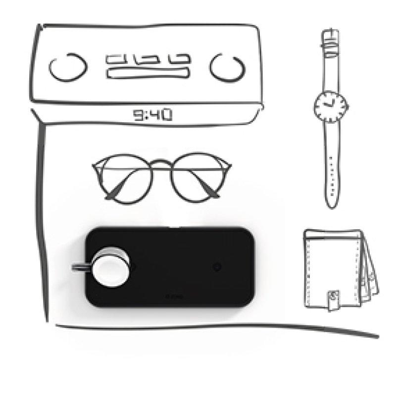 ZENS Dual Watch Aluminium Wireless Charger – Black