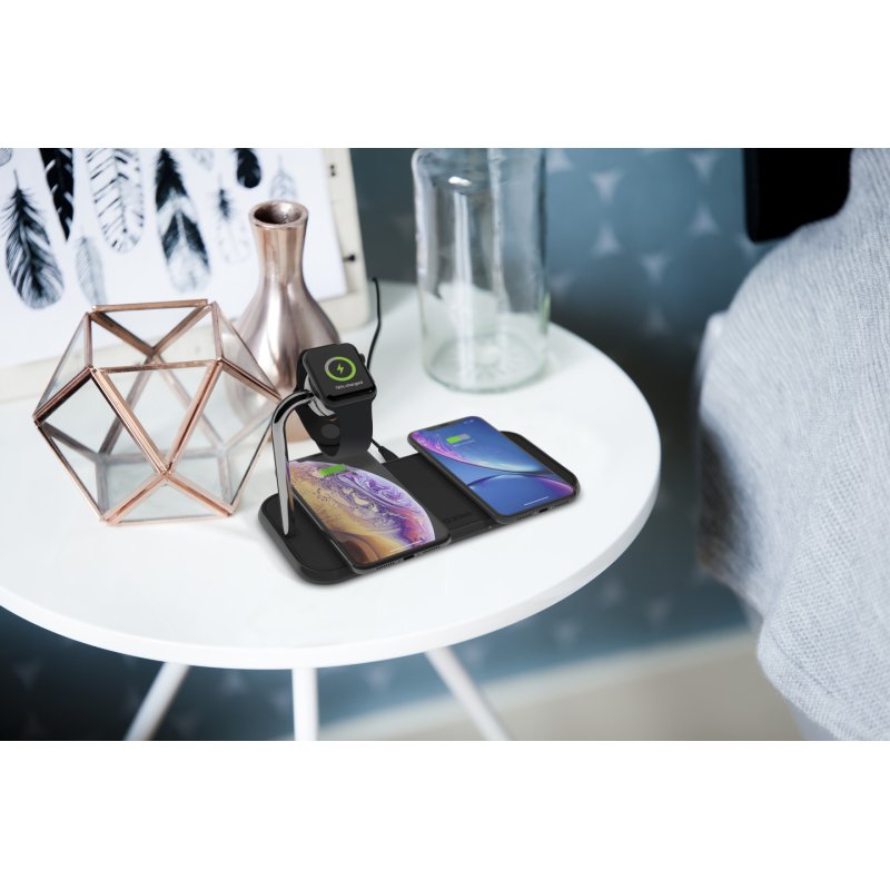 ZENS Dual Watch Aluminium Wireless Charger – Black