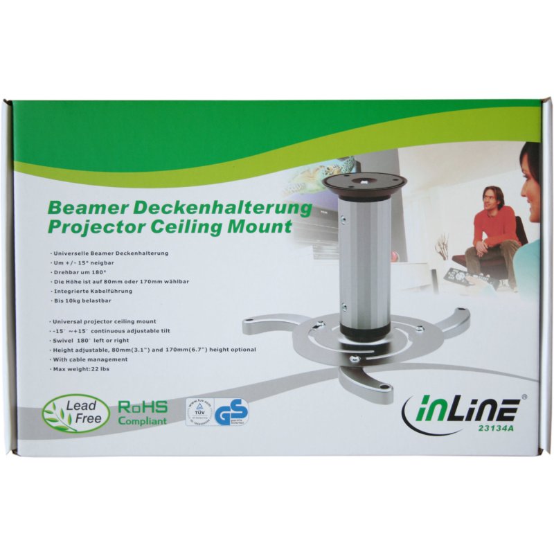 InLine Projector Bracket height 130/200mm max. 10kg