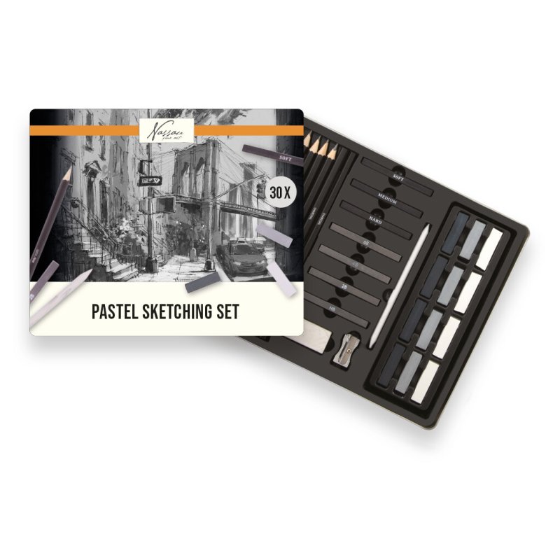 Nassau - Pastel Sketching Set, 30 pcs (AR023800)
