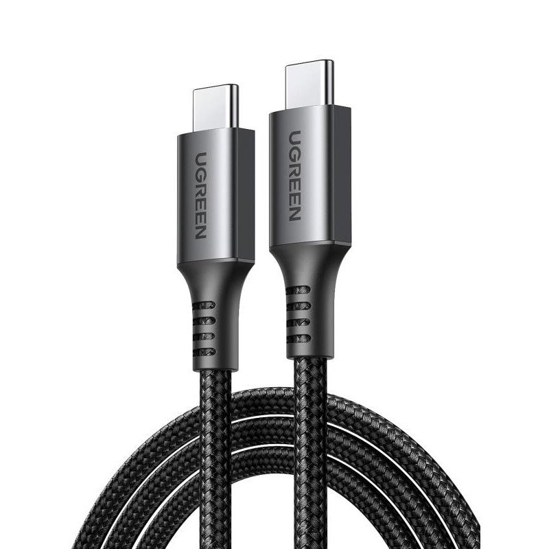 UGREEN Câble Renforcé 2m USB-C USB-C Noir PD 60W Nylon *15374