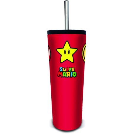 TUMBLER AVEC PAILLE INOX SUPER MARIO 770ML