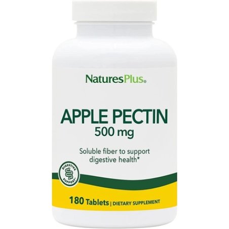 NaturesPlus Apple Pectin Natural Fiber Supplement 180 Vegetarian Tablets 500mg - 180 Servings
