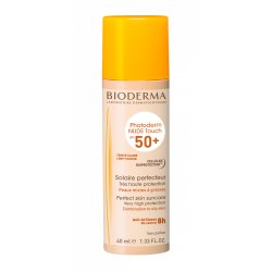 Bioderma Photoderm Nude Touch Fluid Spf 50 Protective Toned Fluid For Combination To Oily Skin Light 40 Ml