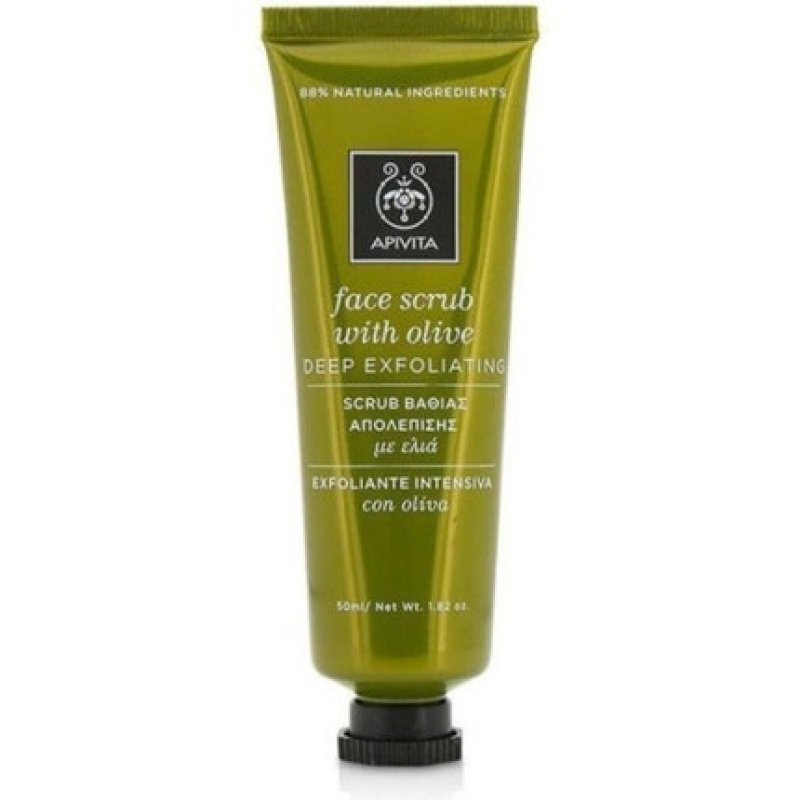 Apivita Face Scrub for Deep Exfoliating with Olive 95% Natural Ingredients 50ml