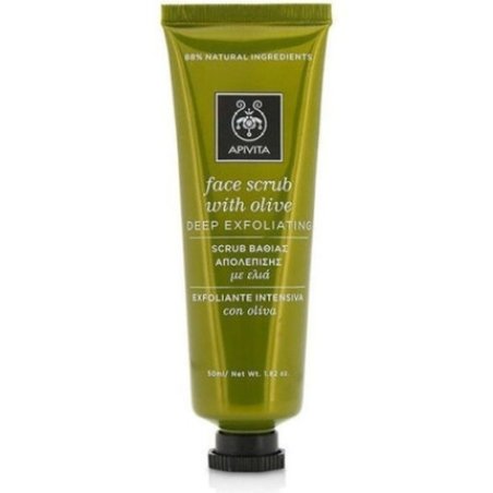 Apivita Face Scrub for Deep Exfoliating with Olive 95% Natural Ingredients 50ml
