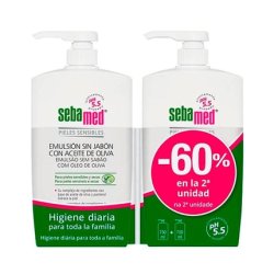 Sebamed Pack Of Two Sebamed Emulsion Without Soap With Olive Oil 750ml