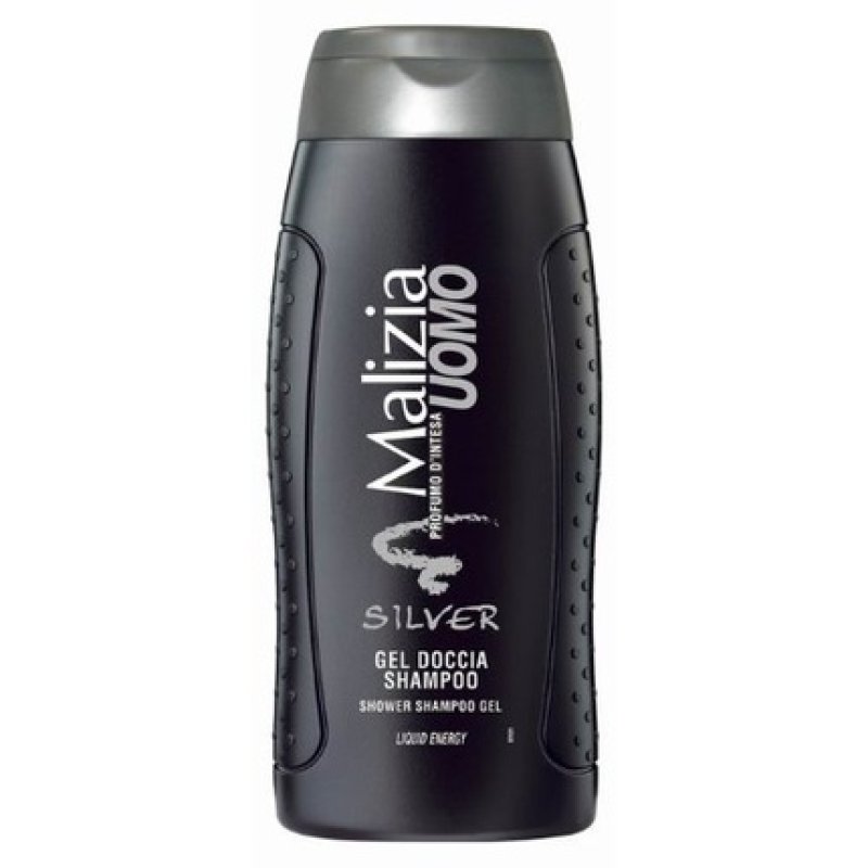 Malizia Uomo Silver Shower Gel & Shampoo 2in1 250ml With Aloe Vera