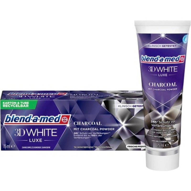 Blend-a-Med 3D White Luxe Toothpaste with Activated Charcoal 75ml