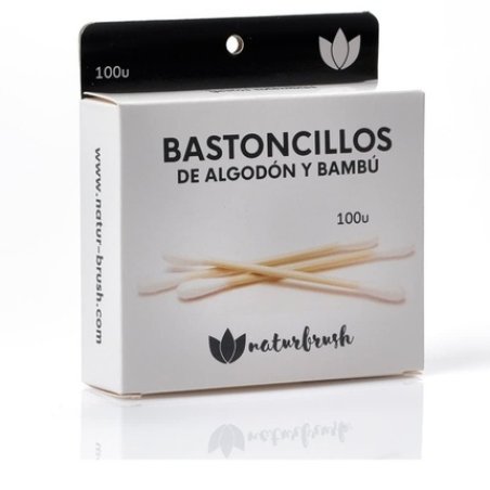 Naturbrush Organic Cotton Swabs 100 Pcs Multicolor for Face Mask