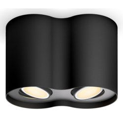 White Ambiance Pillar Doppelspot (schwarz, inkl. Dimmschalter)