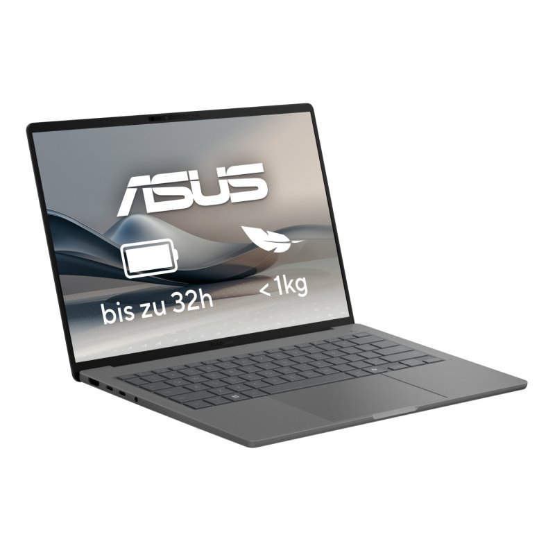 Zenbook A14 (UX3407QA-QD496W) (grau, Qualcomm Snapdragon X X1-26-100, Qualcomm Adreno GPU, 32 GB LPDDR5X, 1 TB (1 TB